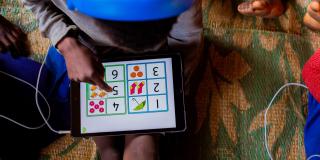 Child using VSOSchool app