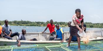 Youths on fishing boat