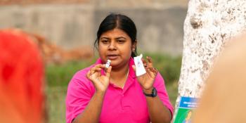 Volunteer teaches sexual health class