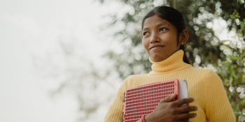 Schoolgirl with book