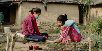 Schoolgirl with a volunteer mentor