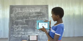 Girl with tablet