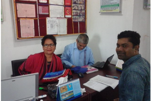 Vilma in the VSO Bangladesh office.