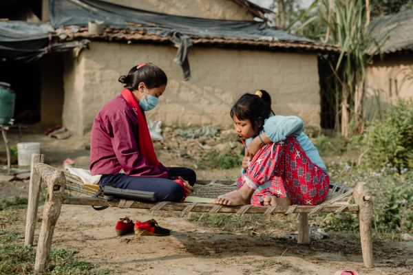 Schoolgirl with a volunteer mentor