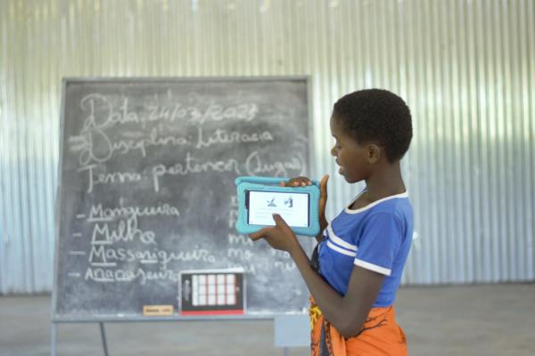 Girl with tablet