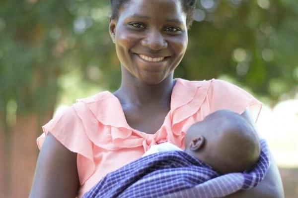 Sarah with baby